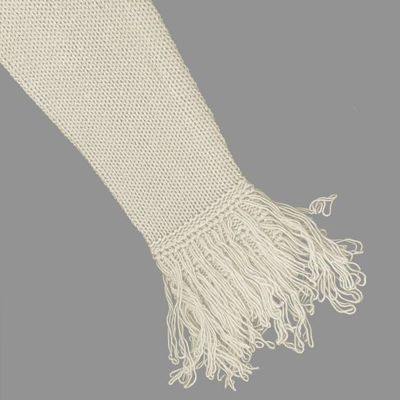 Cream Loop Fringes Knitted Cardigan Jacket M - Picture 3 of 7